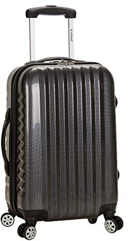 Rockland Melbourne Hardside Erweiterbares Spinner-Rad Gepäck, Carbon, Carry-On 20-Inch, Melbourne Hartschalen-Koffer, erweiterbar