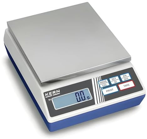 KERN Serie 440 Kunststoff Präzisionswaage, 4000g Wägebereich, 1g Ablesbarkeit, 165mm x 230mm x 80mm