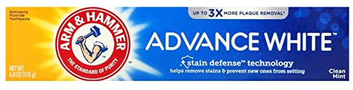 Arm & Hammer ARM & HAMMER Advance-Weiß Extreme Whitening Backpulver und Peroxid Zahnpasta, Fresh Mint, Twin Pack 6 oz (4 Stück)