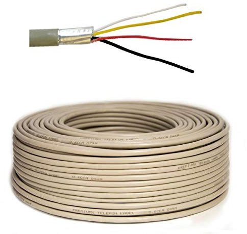 Premium X 25m Telefonkabel 2x2x0,6mm J-Y(ST) Y Telefonleitung 4-Adern rund Fernmeldekabel Installationsleitung Verlegekabel