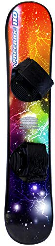 Emsco Group ESP 110 cm Freeride Snowboard - Adjustable Bindings - for Beginners and Experienced Riders, Graphic