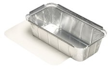 250 Schalen, Alu + Einlegdeckel, Pappe PE beschichtet eckig 1 l 21,4 cm x 11 ...
