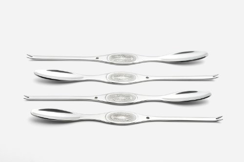 Weis 18104 Set 4 Fourchettes à Homard Acier Inoxydable Argent 20,5 x 5 x 5 cm