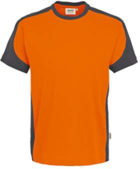 Hakro T Shirt Contrast Performance, orange, L