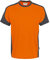 Hakro T Shirt Contrast Performance, orange, L