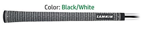 Lamkin Crossline Full Cord Golf Club Grip, Midsize, .58 Round, Slip-Resistant and Maximum Control, Black/White