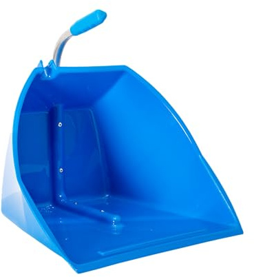 Red Gorilla Big TIDEE Large Scoop Pan in Blue with Short Handle Wide Deep Dustpan for Garden Stable Home or Building Site