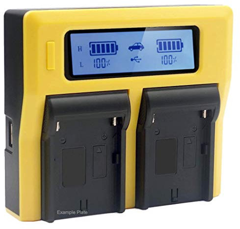 PATONA Chargeur pour Batterie NP-FM50 NP-FM500H NP-F550 NP-F750 NP-F960 NP-F970 NP-F990 NP-QM51 NP-QM71 NP-QM91 - LCD Double