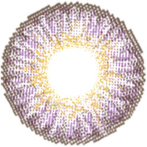 Matlens – EOS Farbige Kontaktlinsen mit Stärke violet lila Big eyes G-307 2 Linsen 1 Kontaktlinsenbehälter 1 Pflegemittel 50ml