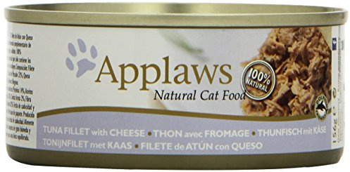 Applaws Katze Dose Thunfischfilets und Käse, 24er Pack (24 x 156 g)