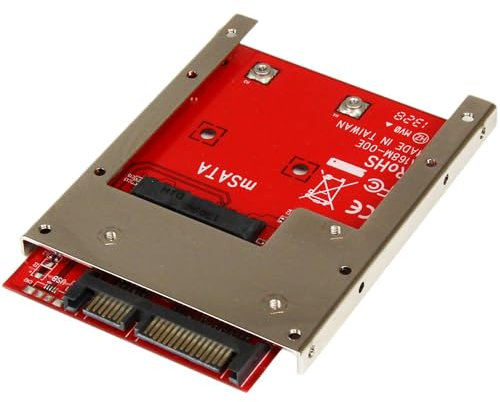 StarTech.com Convertitore per SSD mSATA a SATA da 2,5, Scheda adattatore mSATA a SATA per alloggiamenti 2.5 Altezza: 7mm (SAT32MSAT257)