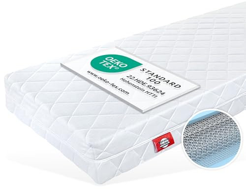 Matratzen Perfekt Bonellfederkernmatratze Silber, 90 x 190 cm – orthopädische Federkernmatratze mit Bonellfederkern, ideal auch für Boxspringbetten, Härtegrad H3, Höhe 18 cm