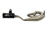 GIANNELLI PIAGGIO SI EXHAUST WITH BLACK ANODISED SILENCER