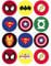 30 x Pre Cut Super Hero Cake, Cupcake Toppers/Decorations Edible Premium Wafer Paper