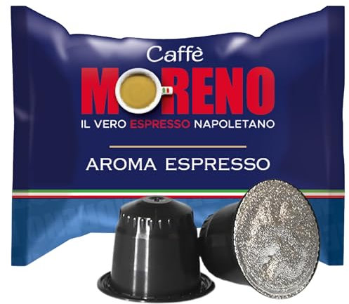 CAFFE’ MORENO - 300 Capsule Compatibili con Nespresso*, Miscela Blue Arome, Gusto Deciso con Toni Delicati, Cialde Compatibili per Macchine ad Uso Domestico Nespresso* da 6,5g