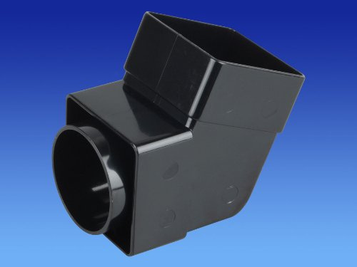 Wavin OSMA 4T825 Black Offset Bend/Elbow - Socket for 61mm Square downpipes