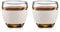 Bodum PAVINA 2-teiliges Gläser-Set (Rutschfester, farbiger Silikonring, 0,35 liters) cremefarben, Creme