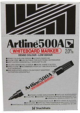 Artline Ek500 Leistungsstarker Whiteboard Marker, schwarz
