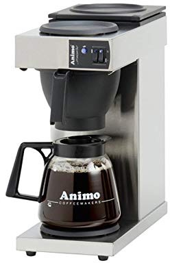 Animo Excelso Edelstahl Kaffeemaschine inkl. Glaskanne 1,8l