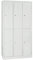 Schrank & Stuhl | Spind Garderobenschrank Umkleideschrank Metallspind doppelstöckig - (Lichtgrau (RAL 7035), 3 x 2 Abteile (je 30 cm) - komplett montiert