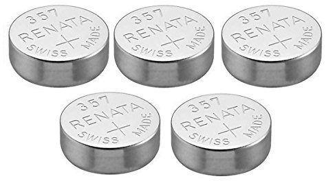 Pile de Montre de Renata Renata Fait-Swiss 357 ou SR44SW ou AG13 1.55V (5 x 357 ou SR 44 SW)
