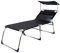 Jan Kurtz Fiam Amigo Big 50+ Sun Sonnenliege Klappliege Fiam 3-Beinliege Textilene schwarz mit Nackenrolle und Sonnendach zum setpreis
