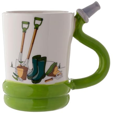 Puckator Garden Hose Ceramic Shaped Handle Tea Coffee Mug - Funny Home Accessories - Cute Gifts for Girlfriend - Large Mugs for Men Women Hot Drinks - Cute Cups Presents - Secret Santa Gift - Cup Set