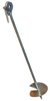 Loggyland Bodenanker eindrehbar für Schaukel etc. 58 cm verzinkt (1 Stück)