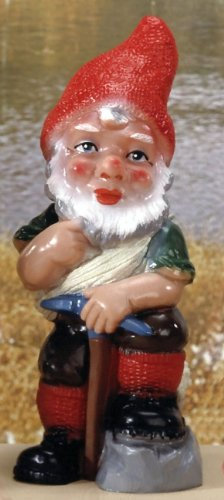 Frankenland Design Gartenzwerg als Bergsteiger, ca. 34 cm hoch, PVC