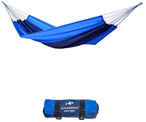 AMAZONAS Ultra-Light Hängematte Silk Traveller Ocean 350g 220x140cm Packmaß 21 x 6,5cm bis 150kg