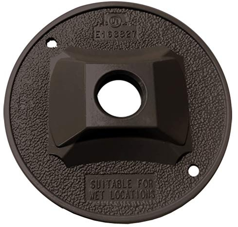 Sigma Electric 14381BR 1/2-inch 1 Hole Round Lamp Holder Cover, Bronze