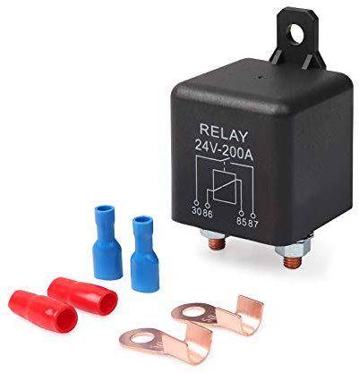 Ehdis Relais Batterie Trennrelais 24V 200A Spitzenlast Relay für Auto LKW PKW Motor Wohnwagen Automobil Boots Auto Starter Heavy Duty Split Lade ZL180 Batterietrennrelais