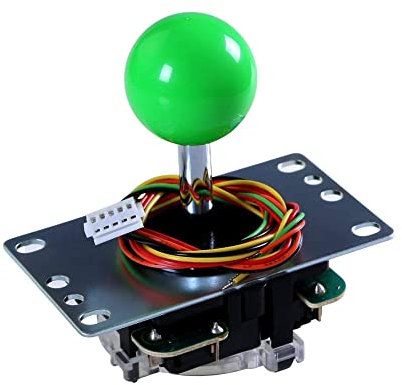 Sanwa JLF-TP-8YT Joystick arcade con mango superior de bola verde, parte ajustable de 4 y 8 vías, Pieza de reparación de palo de lucha Hori, Compatible con joystick de torneo Mad catz SF4
