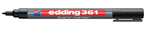 Edding 4-361001 Flip Chart-Stifte, Whiteboardmarker, Etuis und Zubehör Boardmarker 1mm 361 schwarz