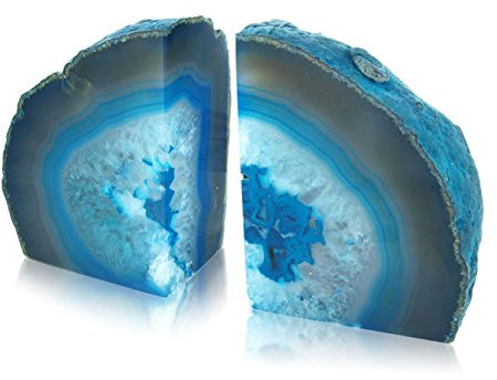 Serre-livres en agate vert