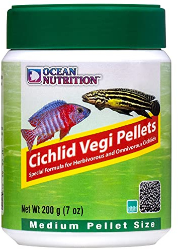Cichliden Vegi Granulat Medium Fischfutter, 200 g