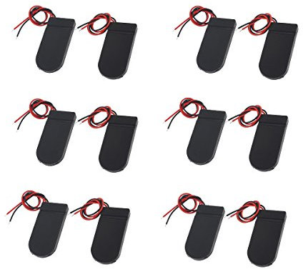 2Pcs 2 x 2032 Coin Cell Battery Holder 6V Output w On/Off Switch