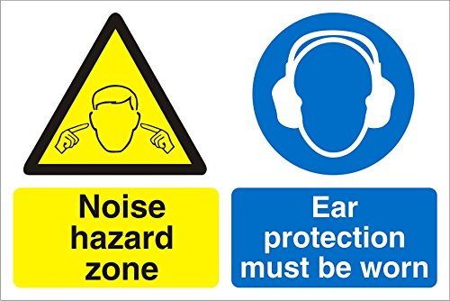 Seco Noise Hazard Zone, Ear Protection Must Be Worn Sign, 400mm x 300mm - 3mm Foam PVC
