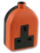 1 Gang Rubber Extension Socket | 1 Way Rubber Extension Trailing Socket Orange