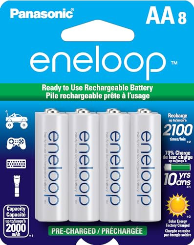 Panasonic BK-3MCCA8BA rechargeable battery - rechargeable batteries (Universal, AA, Nickel Metal Hydride, White, Blister)