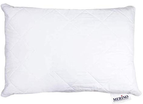Merino BETTEN Premium Kopfkissen 50x60 1er Set – Weiches Kissen 50x60 für erholsamen Schlaf – Bequemes Pillow als Couch-Kissen verwendbar – Kissenhülle versteppt mit Reißverschluss – Serie Perle