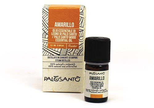 PALOSANTO - Ätherisches Palo Santo Öl Amarillo – 100% Natürlich Bursera Graveolens – Für Massagen oder Diffusor - 5 ml