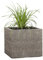 Pflanzwerk® Maceta Fibra de Vidrio Cube Wood Gris 38x44x44cm XXL *Resistente a Las heladas* *Protección UV* *Calidad Europeo*