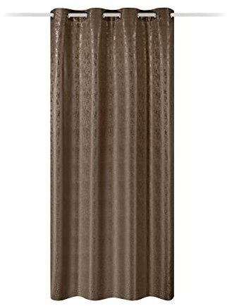 JEMIDI Vorhang Blickdicht 140x245cm - Gardine mit Ösen Anbringung - Ösenschal Dekoschal Glanz Optik - 100% Polyester für Wohnzimmer Schlafzimmer