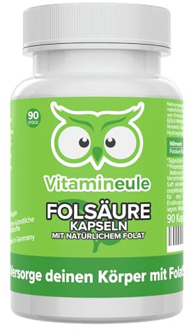 Folsäure Kapseln - 400 µg 5-MTHF - für Kinderwunsch & Schwangerschaft