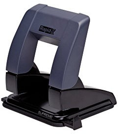 Rapid 24845401 / SP20 Locher (2-fach Lochung, Press-Less-Technologie, Stahl, Kapazität 20 x 80 g/qm) schwarz