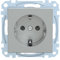 Schneider Electric Merten Schuko-Steckdose, 1-fach, Schraub-Liftklemmen, System M, aluminium, Artikelnummer MEG2401-0460