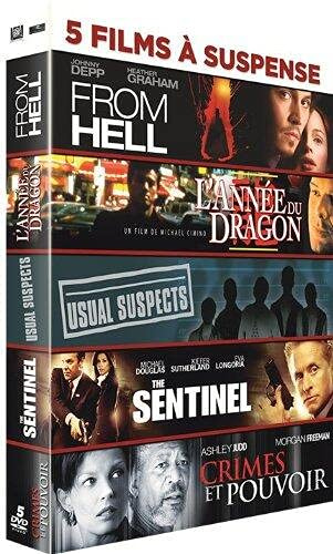 5 films à suspense : From Hell + L'année du dragon + Usual Suspects + The Sentinel + Crimes et pouvoir