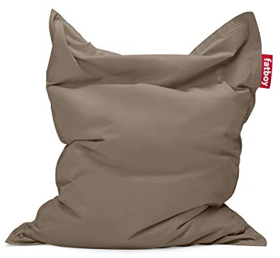 Fatboy Original Stonewashed Taupe Sitzsack | Klassischer Indoor Beanbag aus Baumwolle, Sitzkissen | 180 x 140 cm