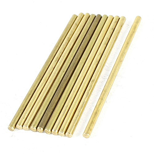 Lot de 10 baguettes en laiton jouet voiture hélicoptère bricolage 2 mm x 50 mm